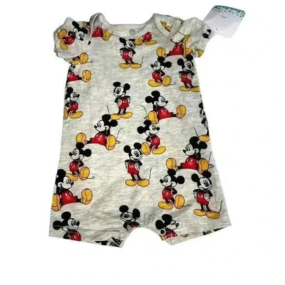 DISNEY BABY MICKEY MOUSE ROMPER 2 PIECE SET•SIZE 3/6 MONTHS•NWT• - Picture 3 of 6